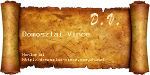 Domoszlai Vince névjegykártya